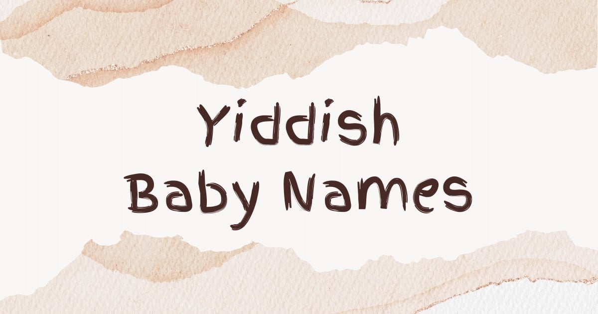 Yiddish Baby Names