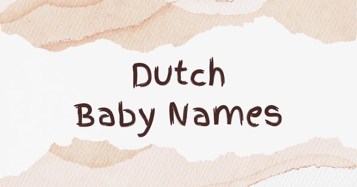 Dutch Baby Names