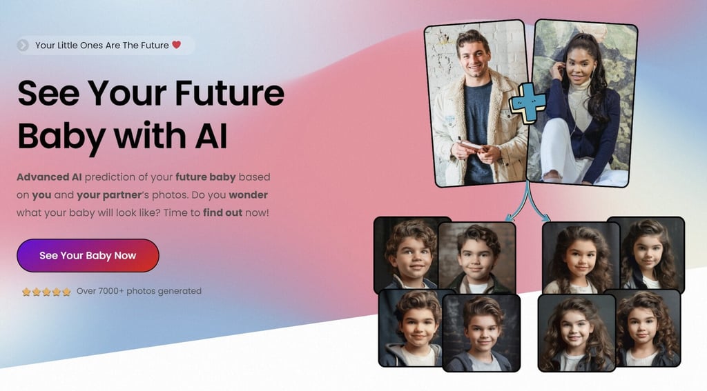 ai baby generator kullanıcı arayüzü